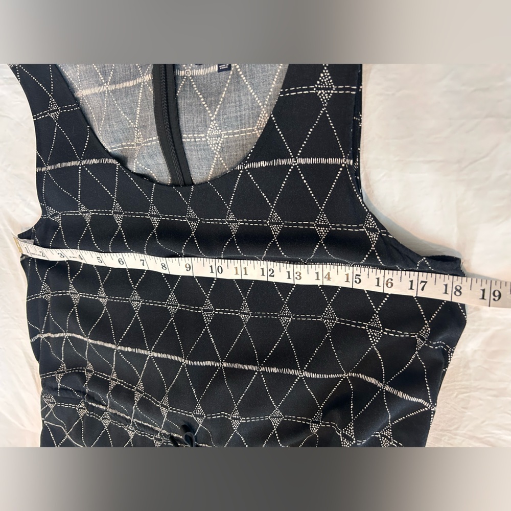 Madewell  S. Diamond Dot* Jumpsuit // Geometric Batik Print // Sleeveless // B&W - Picture 7 of 12